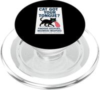 Cat Got Your Tongue? Chaton Noir PopSockets PopGrip pour MagSafe