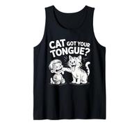 Cat Got Your Tongue Idiom Kids and Teachers Idiomes Débardeur
