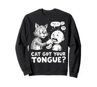 Cat Got Your Tongue Idiom Kids and Teachers Idiomes Sweatshirt