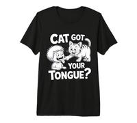 Cat Got Your Tongue Idiom Kids and Teachers Idiomes T-Shirt Haut de Gamme