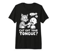 Cat Got Your Tongue Idiom Kids and Teachers Idiomes T-Shirt Haut de Gamme