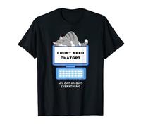 Cat GPT T-shirt pour chat avec ordinateur T-Shirt