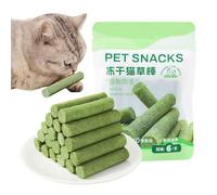 Cat Grass Mochez Sticks - 6 Pièces Cat Stick De Dentition | Les Graminées Pour Animaux De Compagnie De Santé Naturelles Se Tiennent Avec La Tige Molaire | Les Herbes De Chats Collent Des Collati