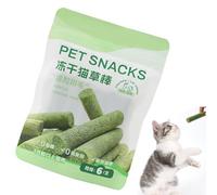 Cat Grass Stathing Stick - Hierba De Gato Congelado Secado | Golosinas Bola Pelo| Palabres Hierbas Gatos Pollo Congelado Por Congelamiento Para El Cuidado Oral La Dentición Y Limpils