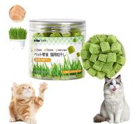 Cat Grass Teething Stick, Made of Chicken & Cats Grass for Cat Indoor Teeth Cleaning, Hairball Removal, Dental Care, Increase Appetite (1Bucket(50g))