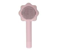 Cat Grooming Brush Self Cleaning Hair Removal Pet Shedding Brush for Long Short Haired Dogs Cats (Roseate)