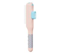 Cat Grooming Comb - Self-Cleaning Non-Slip Brush Supplies With Metal Teeth And Deep Reach Bristles,Dog Comb Grooming | Easy Hair Management For Animals Dog Puppy Indoor Home Shedding