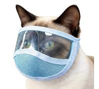 Cat Grooming Masque, Soft Mesh Headwear, Breathable Pet, Grooming Cat Masque for Nail Clipping Bathing Bite Prevention Outdoor Play Small Medium Large Cats, Comfort Fit, Secure Design
