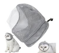Cat Grooming Muzzle - Breathable Mesh Hood for Bathing Nail Trimming | Adjustable Kitten Restraint Bag with Moisture-Wicking | Pet Supplies for Easy Grooming Injections, Comfortable Secure Fit