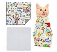 Cat Grooming Wrap,Cat Wrap For Cutting Claws,Self-Adherent Cat Restraints For Grooming,Anti-Scratch Anti-Escape Grooming Bag,Multifunctional Pet Tool (Maïs, 80cm)