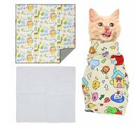 Cat Grooming Wrap,Cat Wrap For Cutting Claws,Self-Adherent Cat Restraints For Grooming,Anti-Scratch Anti-Escape Grooming Bag,Multifunctional Pet Tool (Lion, 80cm)