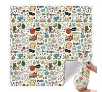 Cat Grooming Wrap, Self Adhesive Restraint Bag, Calming Aid for Care Tasks, 31.5x31.5 inches, Soft Secure Holder, for Small, Medium, Large Breeds, Ear Cleaning, Feeding, Manicure, Coat Maintenance