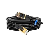 cat gruciso Câble Ethernet Cat8 5m, 26 AWG, 40 Gbit/s, 2000 MHz - Compatible avec Cat7/Cat5/Cat5e/Cat6/Cat6e, Connecteur RJ45 plaqué or - Câble Internet haut débit pour jeux, streaming et utilisation