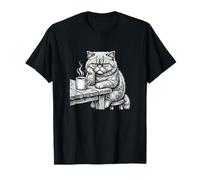 Cat Grumpy Coffee Lover Caféine Espresso Boisson torréfiée T-Shirt