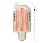 Cat Hair Brush Catnip, Wall Corner Grooming Comb, 6.46x3.31 Inches, Indoor Pet Tool, Soft Face Massager, Grooming Scratcher, Easy Installation for Indoor Cats (Multicolor)