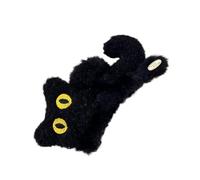 Cat Hair Clips, Cute Plush Cat Claw Clasp, Cartoon Furry Non-Slip Claws, Fun and Adorable Hair Accessories for Kids, Women, Teens, and Girls (11cm, Black, Cream)