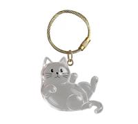 Cat Hair Key Chain- | Dog Hair Keyring, Clear Acrylic Memorial Pendant Keychain, Keepsake Accessory For Men, Women, Backpacks, Bags, Purses, And Pet Lovers, Collectible Charm For Remembrance