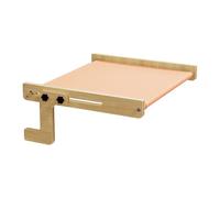 Cat Hammock for Window Wooden No Drilling Kitten Seat, Smooth Sunbathing Perch Bed, Easy Mount Cat Window Hammock for Home Bedroom Living Room Office Balcony, Pet Furniture, Neutral Wood Finish