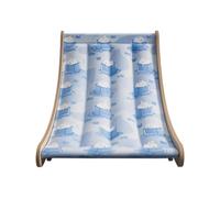 Cat Hammock Washable - Scratch Resistant Wooden Lounger, Cooling Elevated Cat Bed, Breathable Pet Hanging Bed for Cats Kittens Puppies Small Animals Indoor Outdoor Home Bedroom Car Crate Summer
