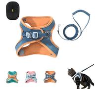 Cat Harness and Leash Escape Proof for Walking - Adjustable Kitten Vest with 4.9ft Rope, Ultra-Light Breathable Mesh & 360° Reflective Strips for Safe Outdoor Travel (B,XXL)