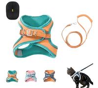 Cat Harness and Leash Escape Proof for Walking - Adjustable Kitten Vest with 4.9ft Rope, Ultra-Light Breathable Mesh & 360° Reflective Strips for Safe Outdoor Travel (C,XL)