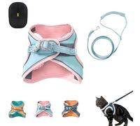 Cat Harness and Leash Escape Proof for Walking - Adjustable Kitten Vest with 4.9ft Rope, Ultra-Light Breathable Mesh & 360° Reflective Strips for Safe Outdoor Travel (A,XL)