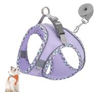 Cat Harness Design for Outdoor Cats, Cat Explorer Harness, Adjustable Soft Mesh Vest with Reflective Safety Strips, Escape Proof, Easy to Wear, for Cats (I,M)