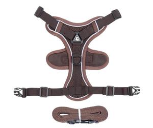 Cat Harness | Polyester, S/M & L/XL Sizes (9.1in-11.4in Length) | Escape-Proof Breathable Vest For Small Dogs, Cats | Reflective Pet Walking Lead