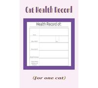Cat Health Record (for one cat): Professor Purr-ple Productions by Marie Mavyn