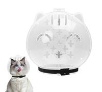 Cat Helmet, Transparent Grooming Muzzle, Adjustable Kitten Astronaut Hood, Breathable Face Cover with Air Holes for Bathing and Vet Visits, M 5.35x2.56 in, L 5.75x3.07 inches