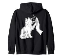 Cat High Five Love, Un Adorable Amoureux des Chats Sweat à Capuche