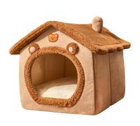 Cat House - 17 inch Cozý Pet Retreat | Plush Soft Bedding - Warm Indoor Cave Bed for Small Dogs and Cats, Ideal for Winter Comfort and Providing a Secure Haven for Your Furry Pets