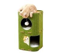 Cat House - Cat Beds | Pet Cave with Hanging Ball & Cats Scratching Board,for Multi Small Pets,All Seasons, Cave with Scratching Board &, Foldable Kitten Hideaway Cushion