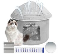 Cat House, Dog Shelter, Pet Cooling Bed, Insulated Oxford Fabric, Ice Pack Compatible, Outdoor Indoor Use, 17.72x17.72x15.75 inches Or 23.62x23.62x19.69 inches, Multi, 1 Piece