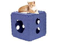 Cat House, Foldable Animals Bed, Cave Soft Spliced Nest, Compact Indoor Cats Cubes Hideaway, Adorable Small Dogs, Washable Cat Condo for Home Use, 15.75x15.75 inches