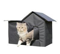 Cat House Outdoor - 600D Oxford Cloth Removable Lining Winter Cave, PVC Board Pet Outdoor Houses Weatherproof |51x35x41cm Outdoors Cat House for Garden Patio Backyard Balcony Garages Dog Bunny Kitten