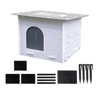 Cat House - Windproof Rainproof Pet Kitten Nest Cave, Outdoor Shelter for Cats, Yard Garden Porch Lawn Backyard Protection, Safe Hideaway for Stray Indoor Outdoor Pets