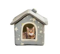 Cat Houses for Indoor Cats, Semi-Enclosed Kitten Bed, Covered Cat Bed Cave, Soft Winter Pet House with Removable Cushion, Waterproof Pet Furniture for Cats, Dogs and Other Pets