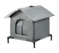 Cat Houses for Outdoors - 33x33x33cm Outside Over-Ground Pet Cat Shelter | Portable Insulated Waterproof Animals Resting Cave for Cold Weather Garage Park Garden Balcony