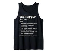 Cat Hugger Definition Funny Dictionnaire Style Feline Lover Débardeur