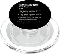 Cat Hugger Definition Funny Dictionnaire Style Feline Lover PopSockets PopGrip pour MagSafe