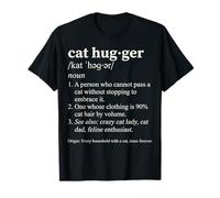 Cat Hugger Definition Funny Dictionnaire Style Feline Lover T-Shirt
