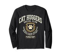Cat Huggers Social Club Impression de Pattes de félin Manche Longue
