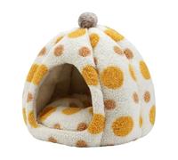 Cat Hut, Cat Tent Bed, Covered Hooded Washable Fabric Non Slip Base Comfortable Cotton Cozy Retreat Stylish Design, Pet Cave for Home Pet, 16.14x16.14x17.72inches