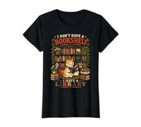 Cat I Have A Library Livre Lover Art de Lecture drôle T-Shirt Graphique avec Valeur
