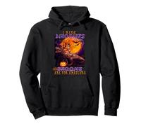 Cat I Ride Dinosaurs Brooms are for Amateurs Funny Halloween Sweat à Capuche