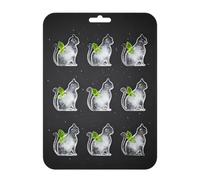 Cat Ice Mold 9-Cavity Reusable Silicone Tray For Cocktails & Drinks