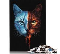 Cat Ice Puzzle 1000 Pieces Cadeau Unique Jeu Éducatif Challenge Toy À De Qualité Supérieure Peinture Art pour Adultes Et Enfants 1000pcs (75x50cm)