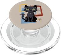 Cat in Modern Midcentury Mid Century Retro Atomic Age Space PopSockets PopGrip pour MagSafe