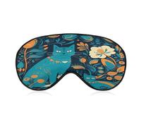 Cat in The Wild Masque de sommeil doux et confortable pour la nuit Masque rembourré pour les yeux avec bande réglable pour un repos profond en voyage travail